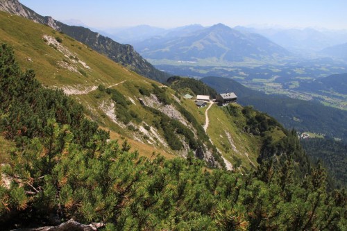 2015/08 - Blick vom "Wilden Kaiser" zur Gruttenhütte.